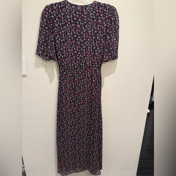 The Kooples Wrap Dress Floral Pink and White Small Flowers Size 1 Womens - Picture 6 of 15